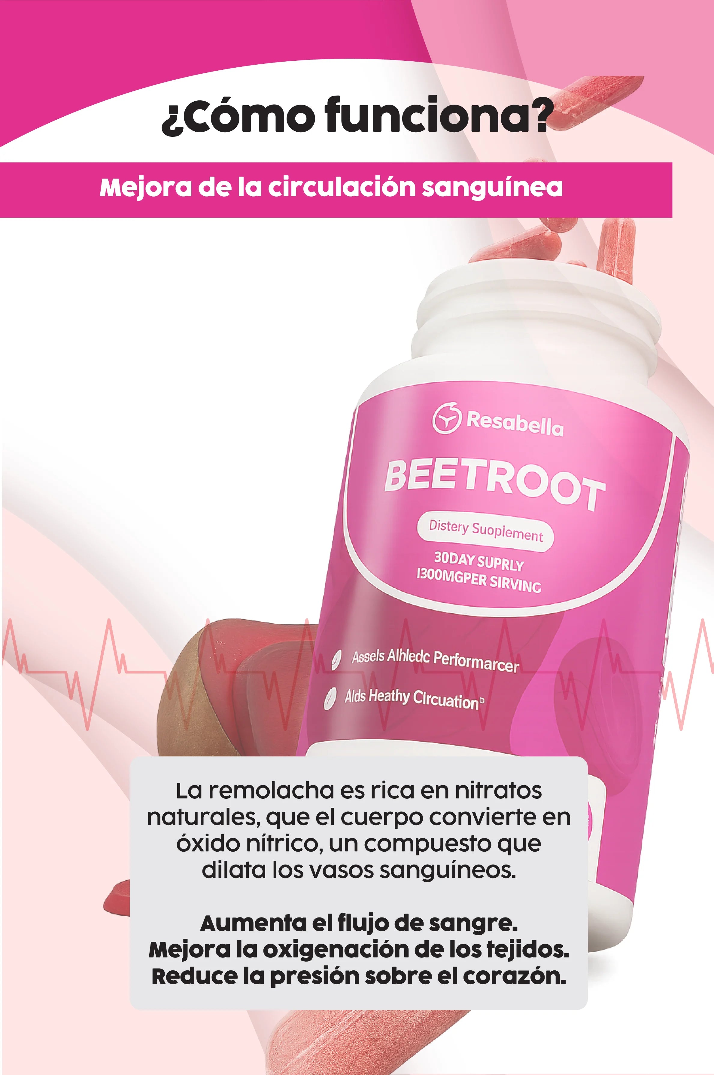 BeetRoot ® Cápsulas orgánicas ✨🤩 (frasco con 60 cápsulas)