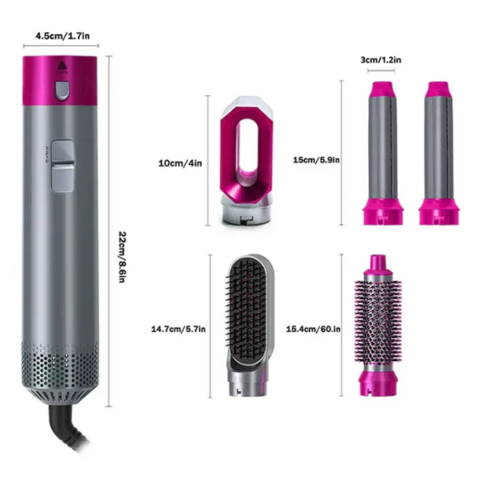 AirGlam™ 💕 Cabello perfecto en minutos – ¡Seca, alisa y riza! ⚡