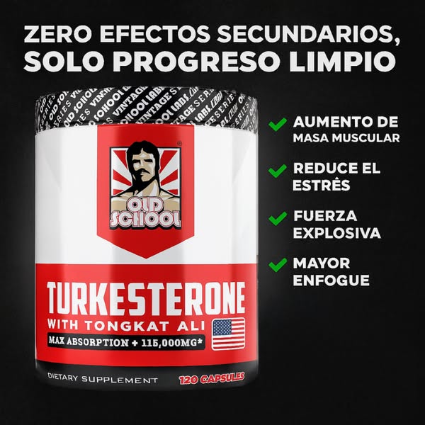Turkesterone™ - Eleva Tu Fuerza y Vitalidad Masculina (120 Cápsulas)