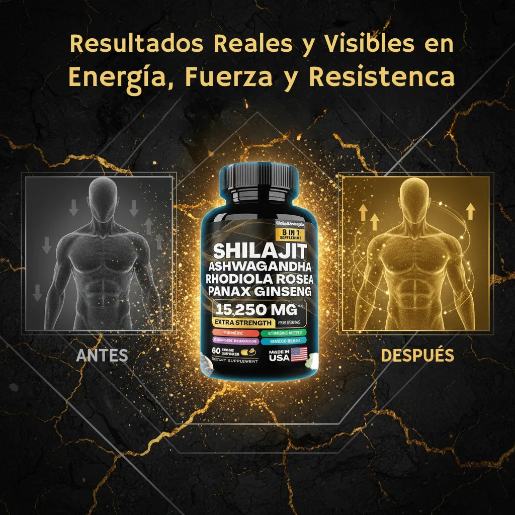 Cápsulas de Shilajit 100% Puro del Himalaya 🏔️✨ con 92 Minerales 💪