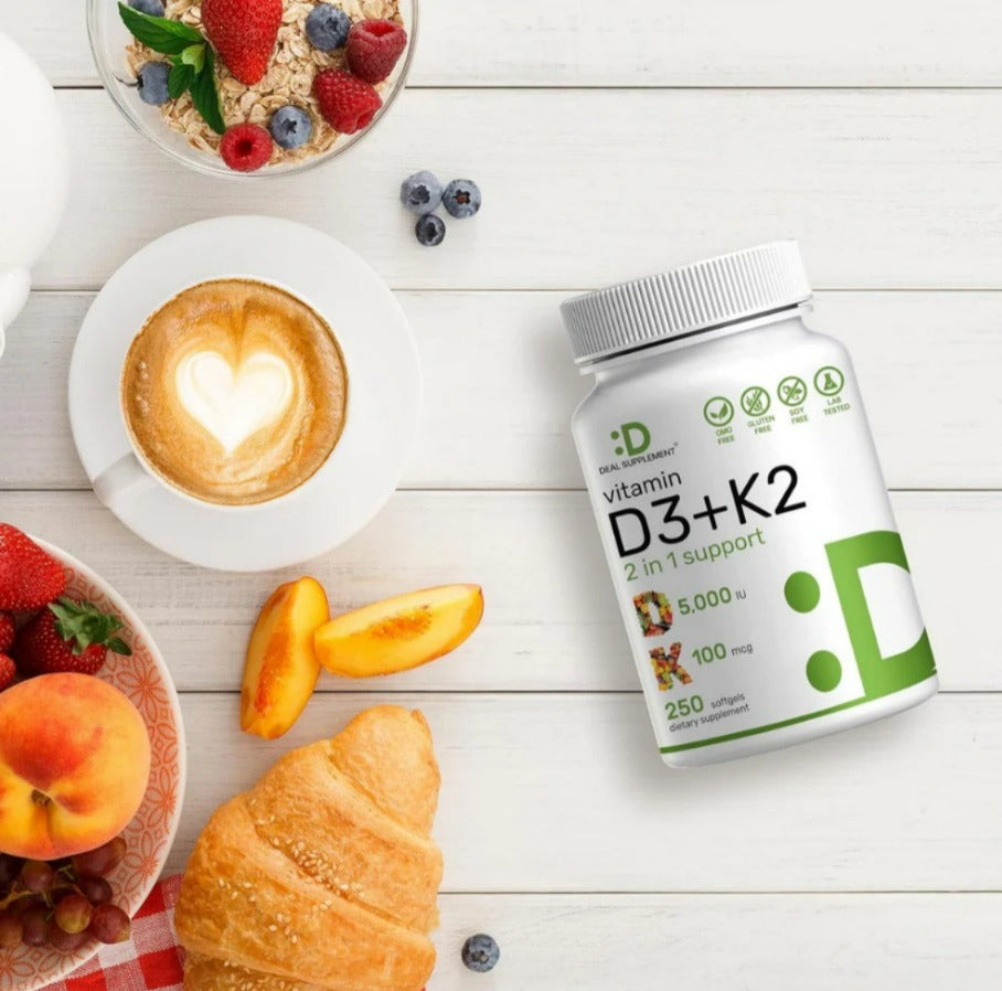Vitamina D3 + K2 |🦴✨ Fortalece tus huesos y protege tu corazón de forma natural 💪❤️