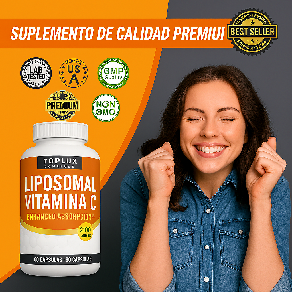 🍊 Vitamina C Liposomal™ – Refuerza tus defensas y mejora tu energía diaria ⚡💪 | 60 Cápsulas