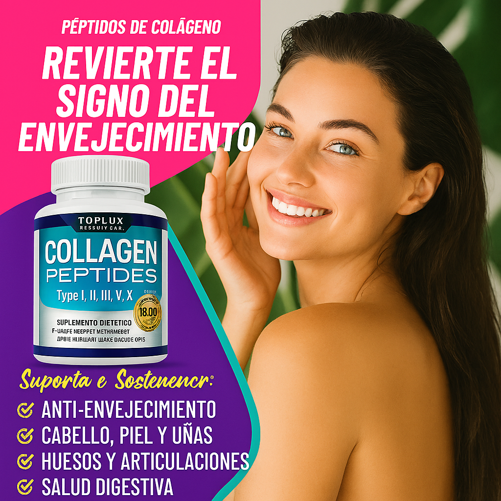 💪✨Collagen Peptides Complex™ — 5 Tipos de Colágeno en 1 💊⚡