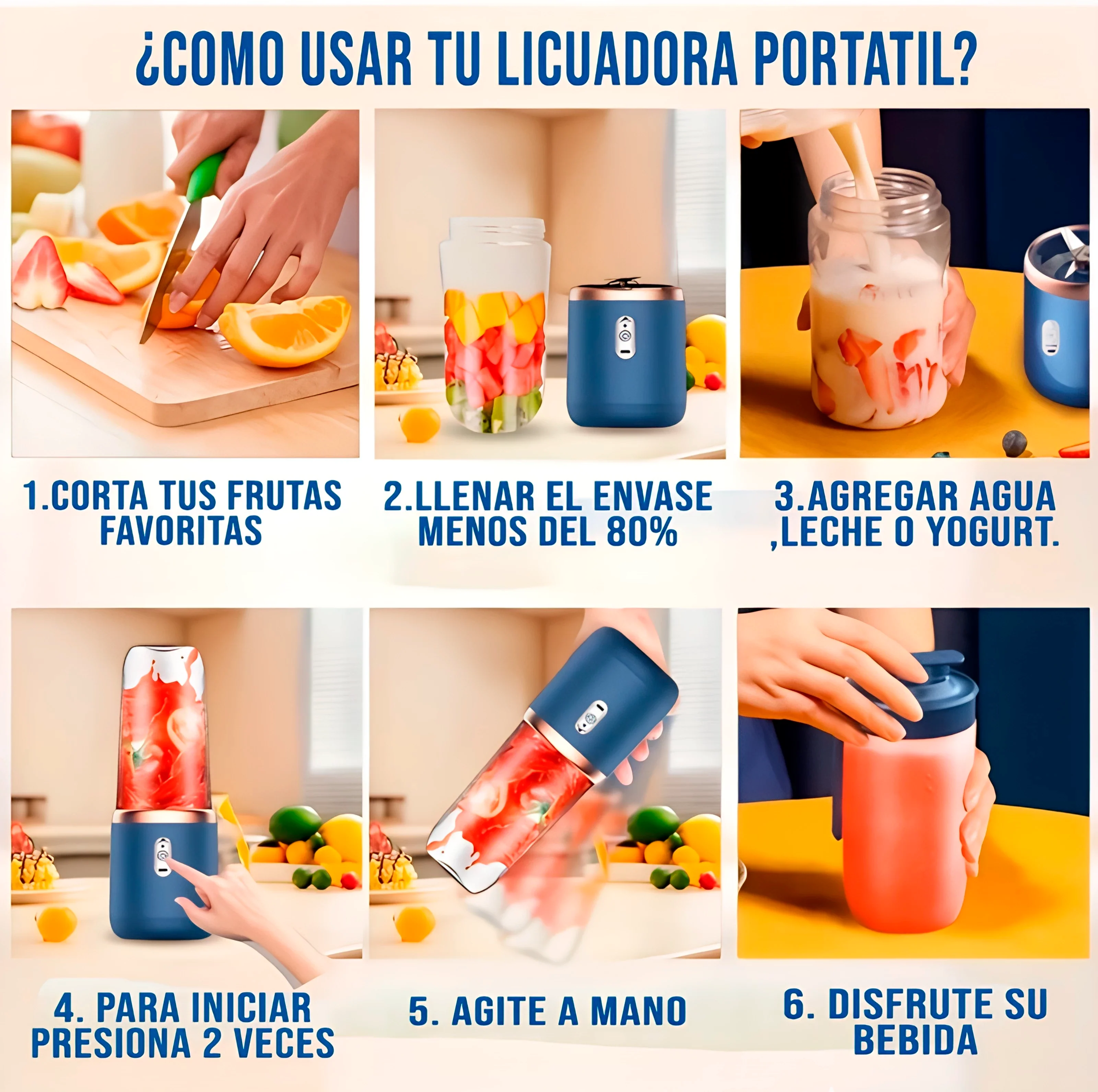 BlendGo™ - Prepara tus batidos favoritos y llévalos a donde quieras. 🚀🥤