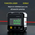📏✨ Medidor de ángulo digital magnético 4 caras con láser